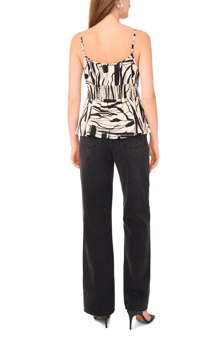 Parker The Adora Pleated Camisole, Alternate, color, Rich Black/ Beige