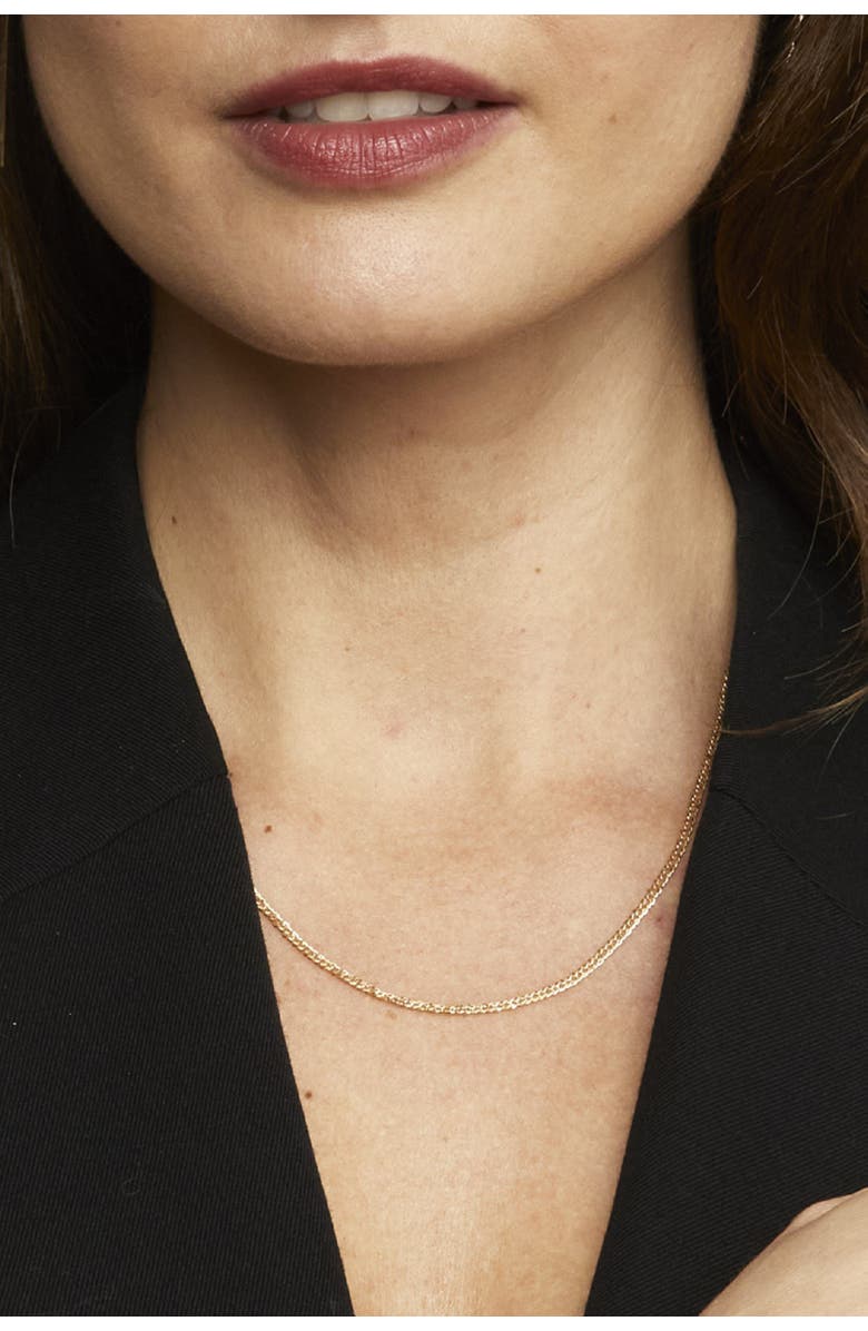 Oradina 14K Gold Woven Love Petite Necklace, Alternate, color, Yellow Gold