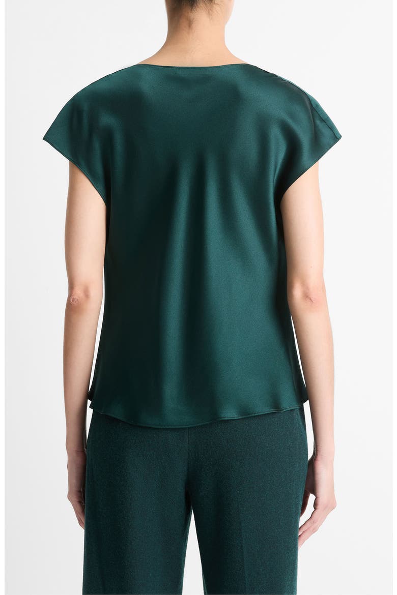 Cowl Neck Silk Blouse, Alternate, color, JUNIPER