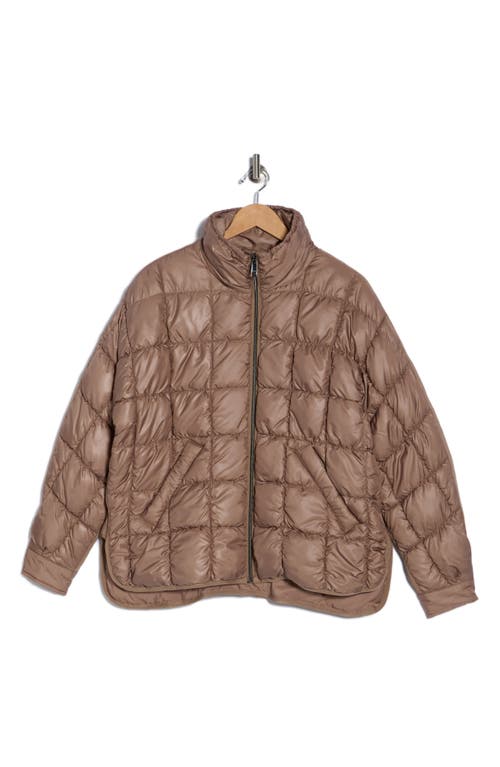 Bcbgeneration Zip Quilted Short Puffer Jacket In Brown