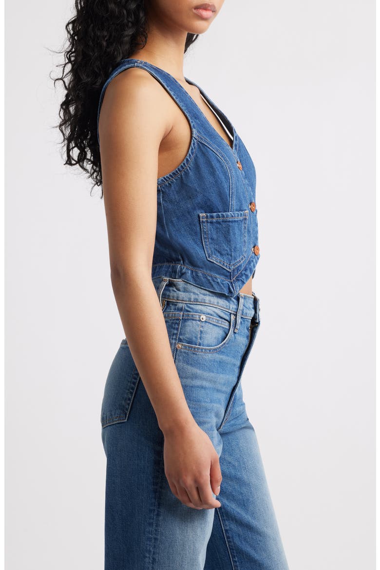 Supersoft Crop Denim Vest (Women) | Nordstrom
