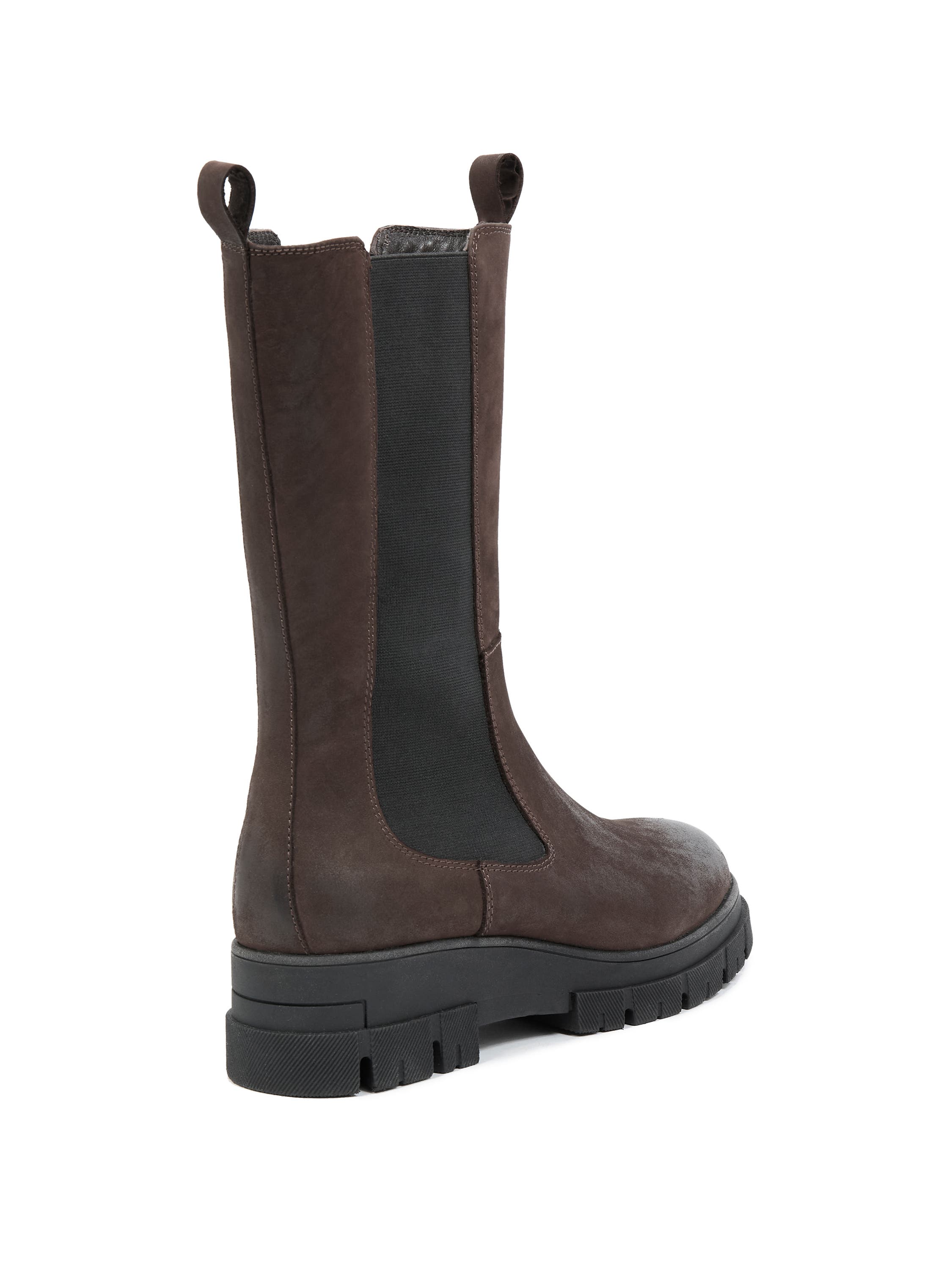 Celtic & Co. Chunky Tall Chelsea Boot, Alternate, color, Chocolate