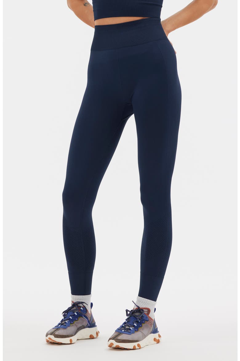 Sophia Rib High Waist Legging, Main, color, NAVY