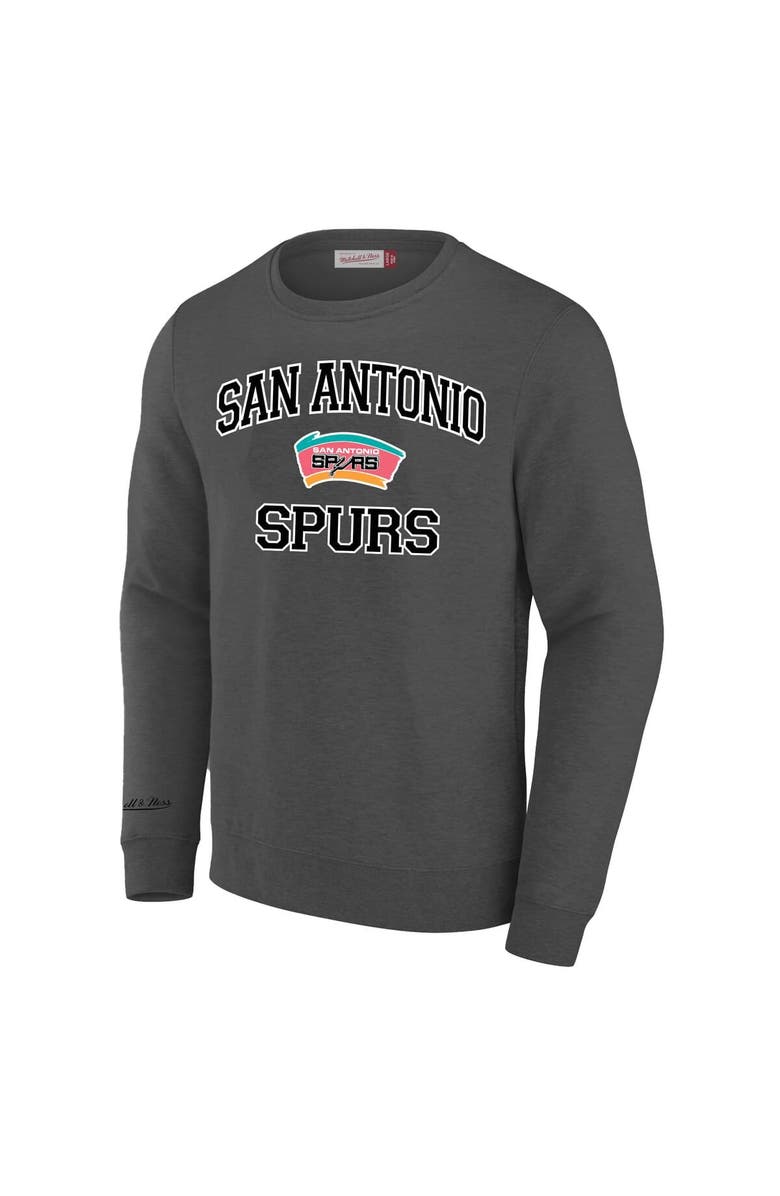 Mitchell & Ness Men's Mitchell & Ness Heather Gray San Antonio Spurs Big & Tall Hardwood Classics Sweatshirt, Main, color, Heather Gray