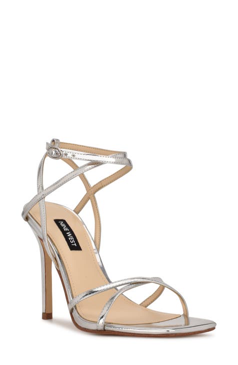 Nine West Ankle Strap Sandal in Iridescent Pink Multi at authentic Nordstrom