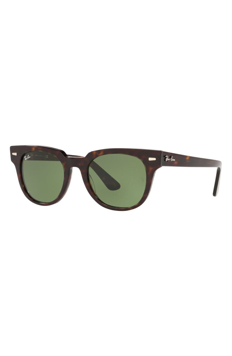 Ray-Ban Meteor 50mm Wayfarer Sunglasses, Alternate, color, Tortoise / Green