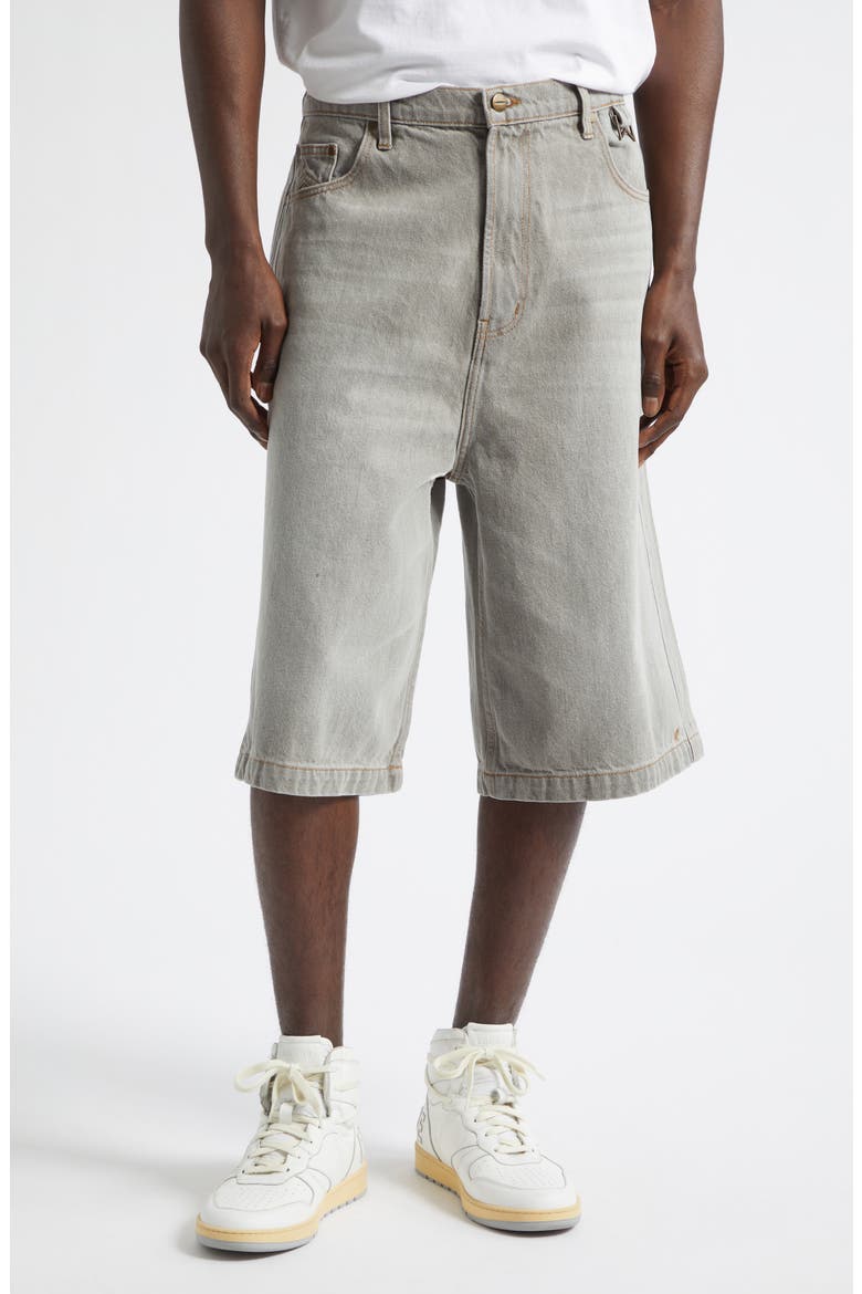 Baggy Traxedo Denim Shorts, Main, color, LIBERTY GREY
