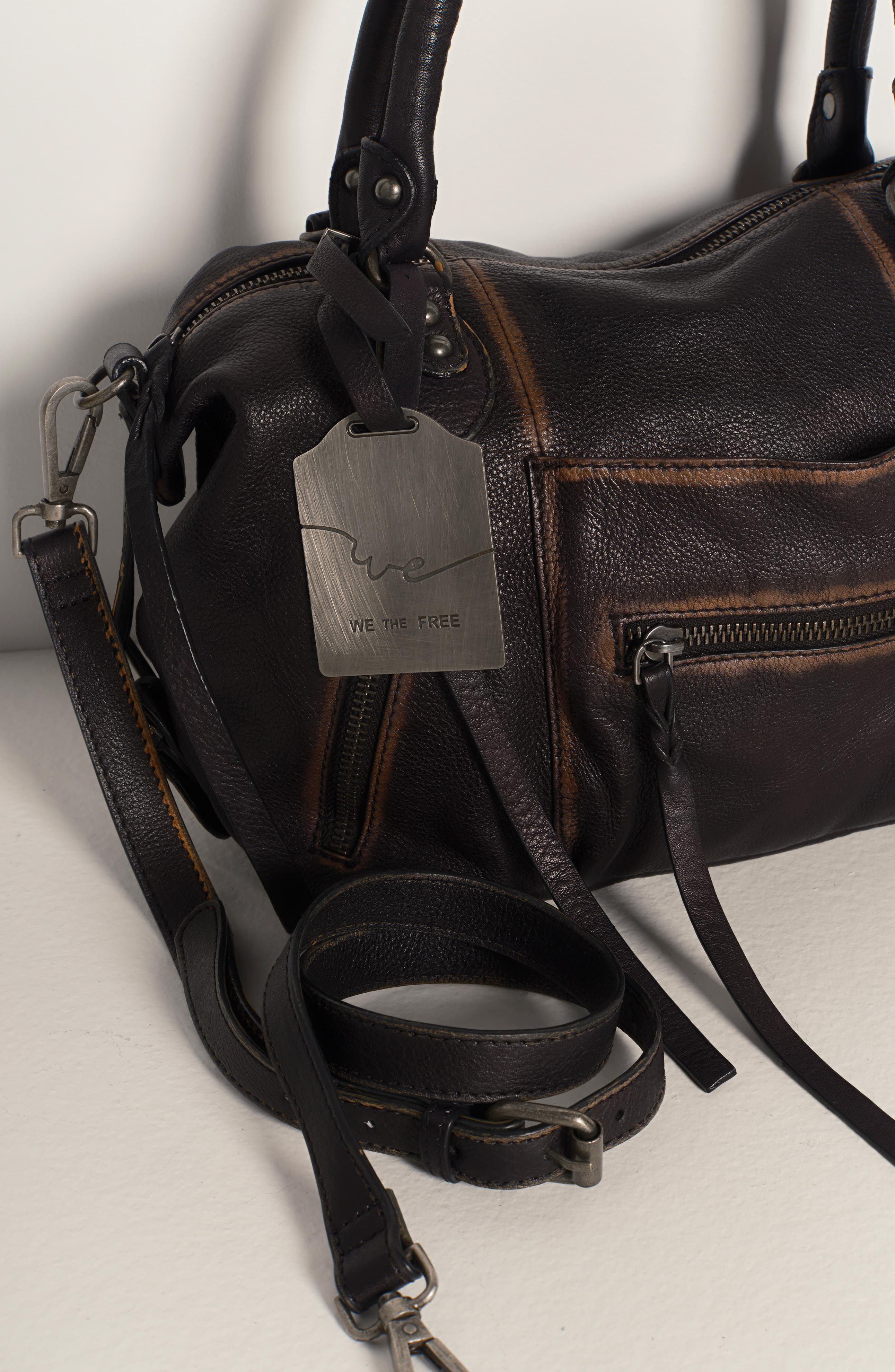 Free People We The Free Baby Emerson Leather Tote, Alternate, color, Black