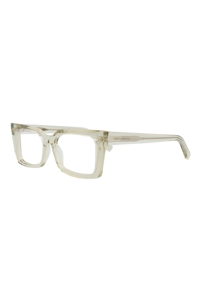 54mm Photochromic Square Cat Eye Optical Glasses, Alternate, color, GREEN GREEN TRANSPARENT