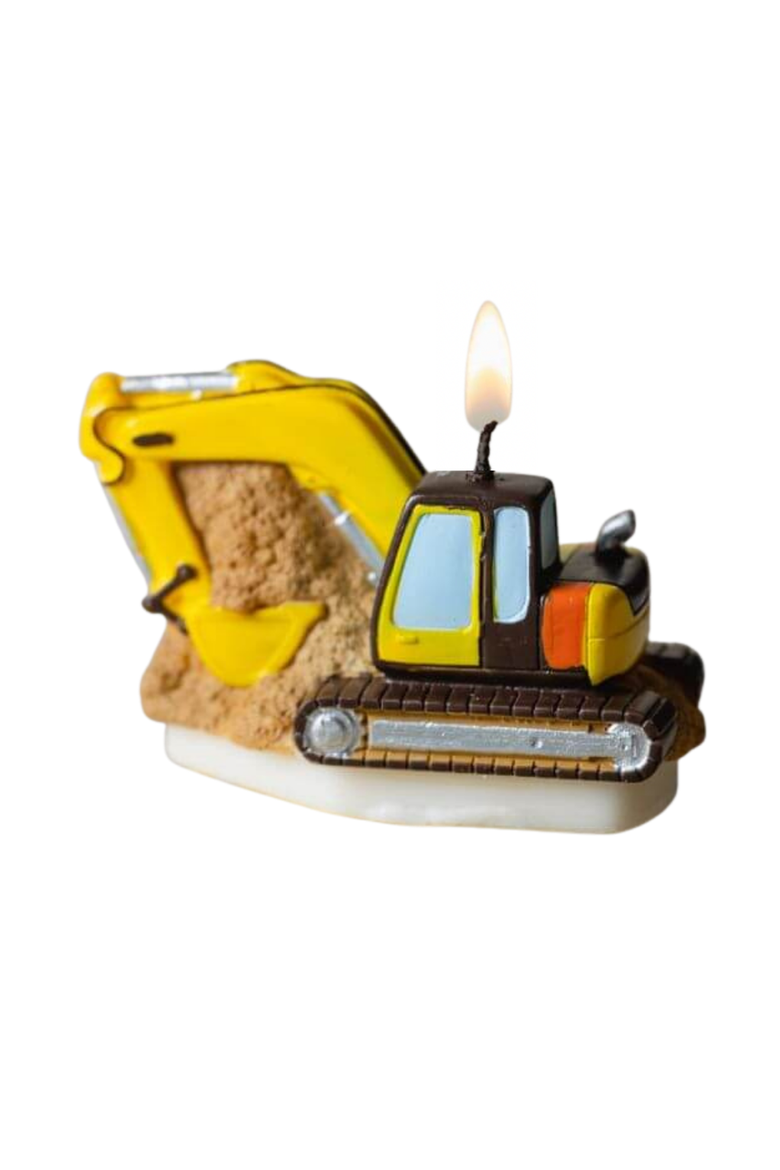 Toy Tractor Candle, Alternate, color, Yellow / Brown / Orange