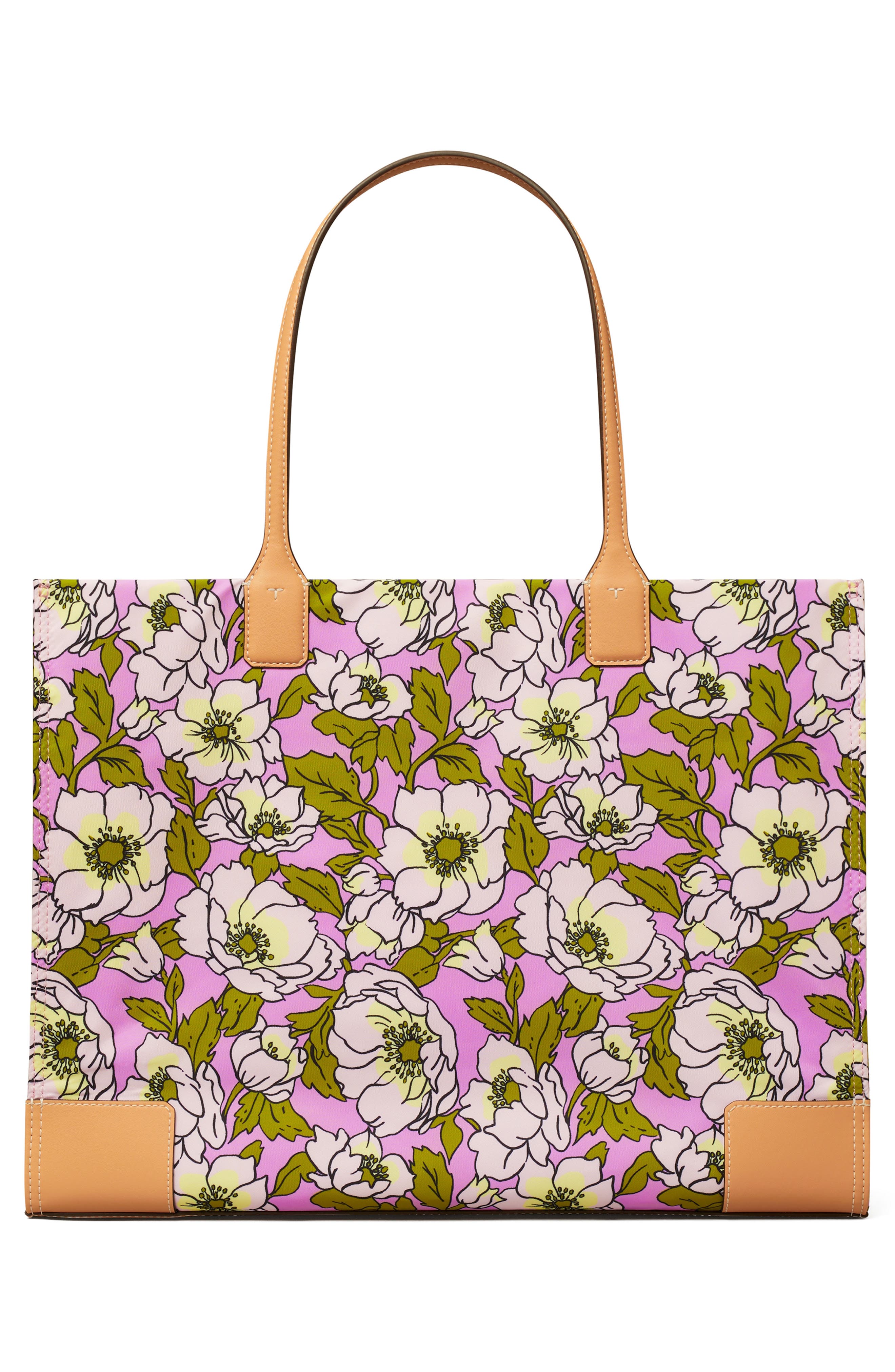 Ella Floral Recycled Polyester Tote, Alternate, color, ASTER PINK FLOWER
