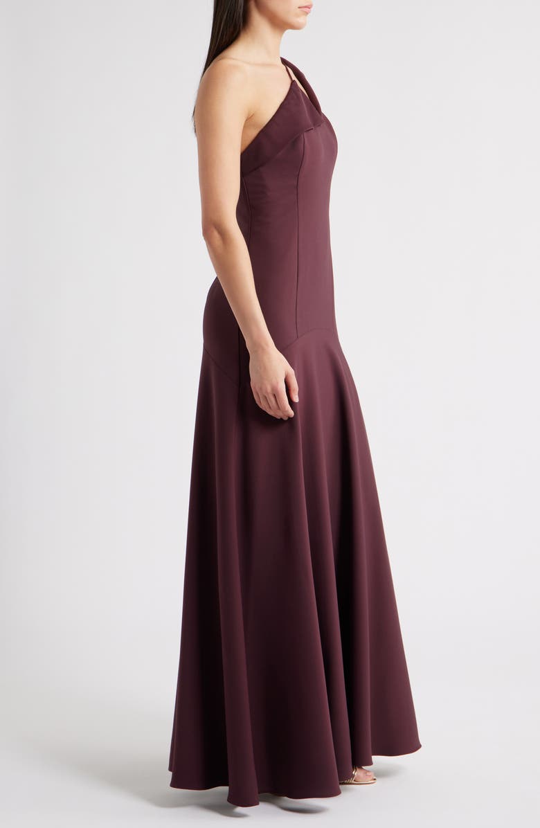 Black Halo Nairobi One-Shoulder Gown, Alternate, color, Oxblood