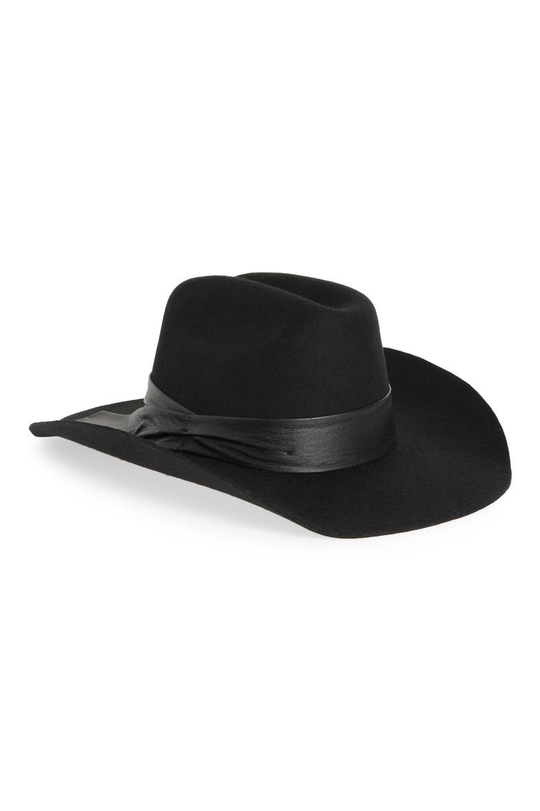 Vaquero Wool Cowboy Hat, Main, color, BLACK