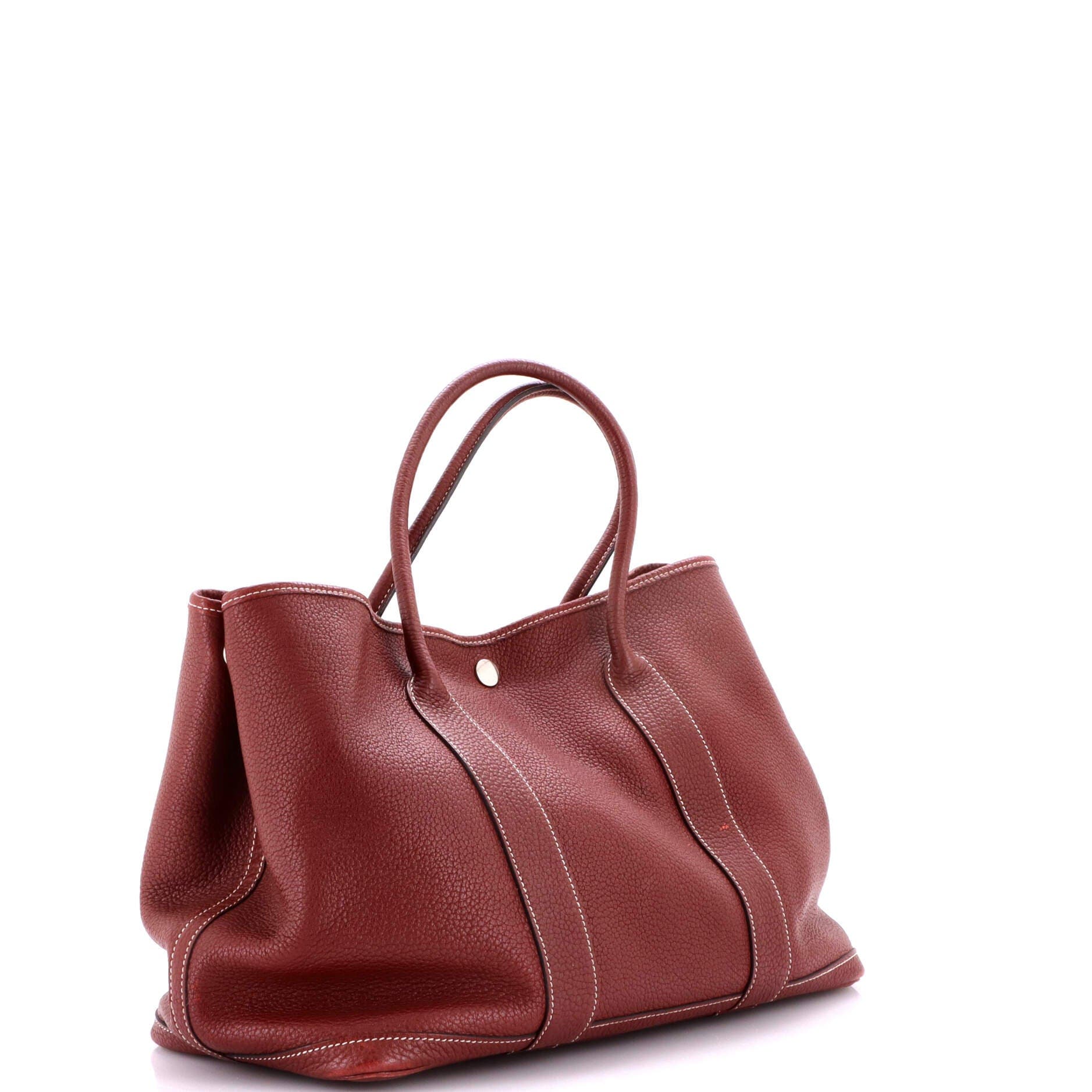 Pre-Owned Hermes Garden Party Tote Leather 36, Alternate, color, Rouge H
