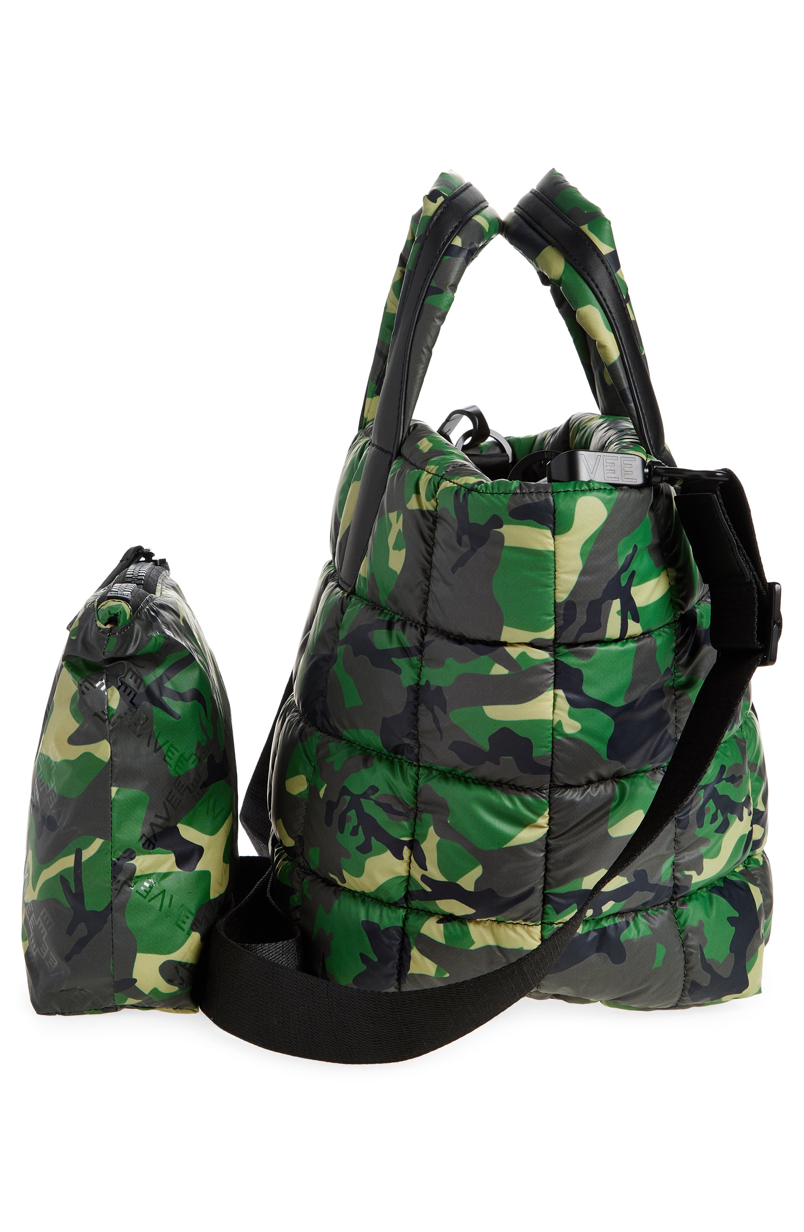 VeeCollective Small Porter Camo Water Repellent Quilted Tote, Alternate, color, Print
