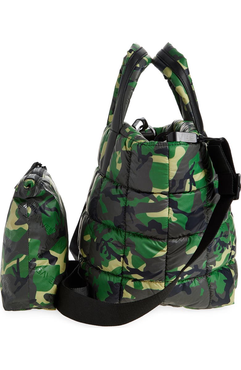 VeeCollective Small Porter Camo Water Repellent Quilted Tote, Alternate, color, Print