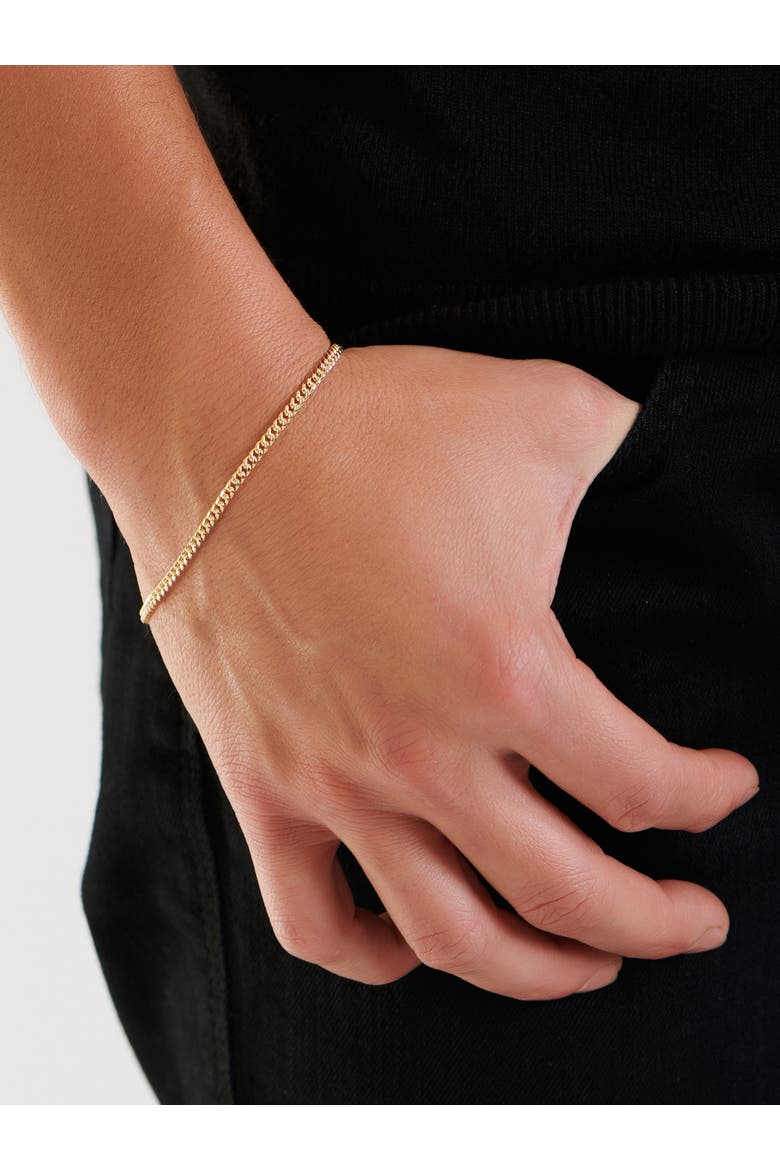 Cuban Chain Bracelet in 14K Gold, Alternate, color, Yellow Gold