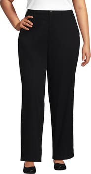 Lands' End Chino High Rise Rail Straight Leg Pants