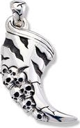 SAMUEL B. Sterling Silver Skull Horn Pendant