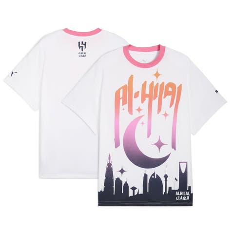 Men's Puma White Al Hilal 2025 FIFA Club World Cup Hoops T-Shirt