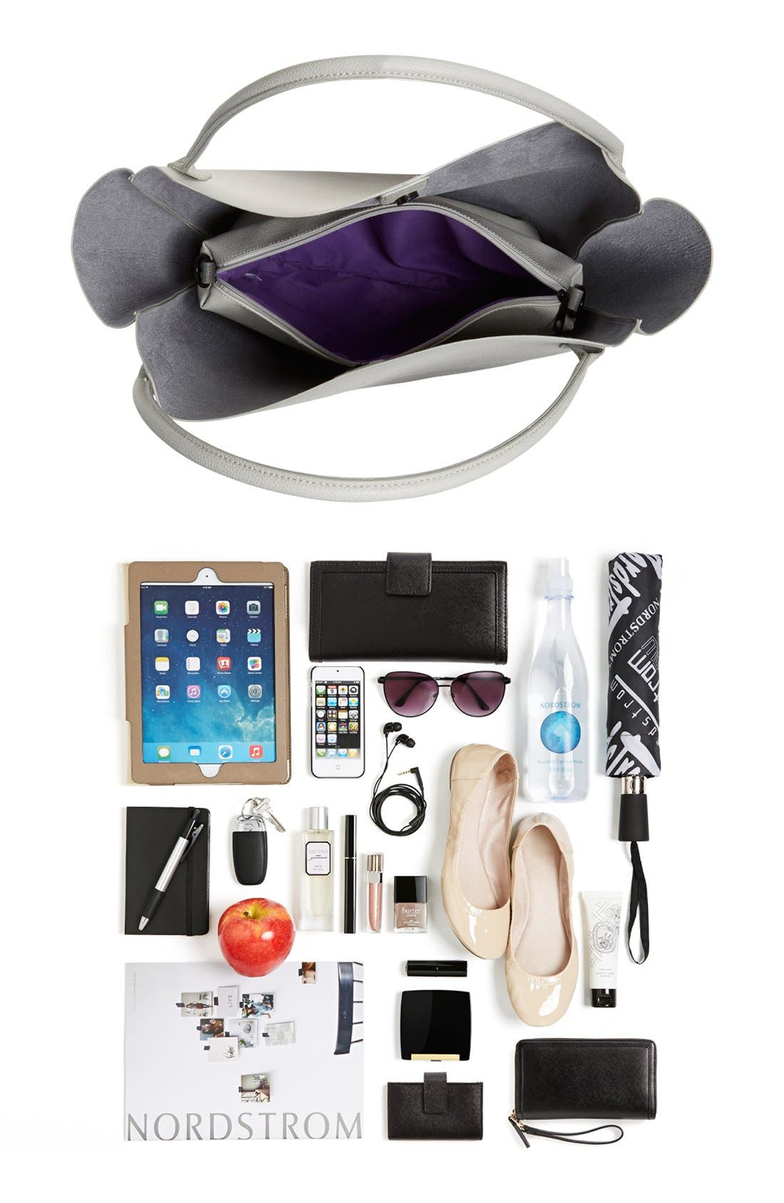 Pixie Mood 'Rachel' Ombré Faux Leather Tote, Alternate, color, 