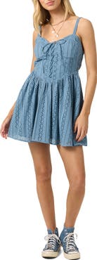O'Neill Camden Embroidered Minidress