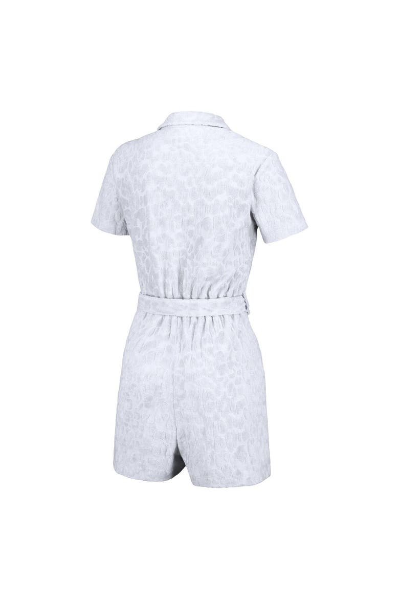 Women's Lusso White San Francisco Giants Trixie Cheetah Romper, Alternate, color, White