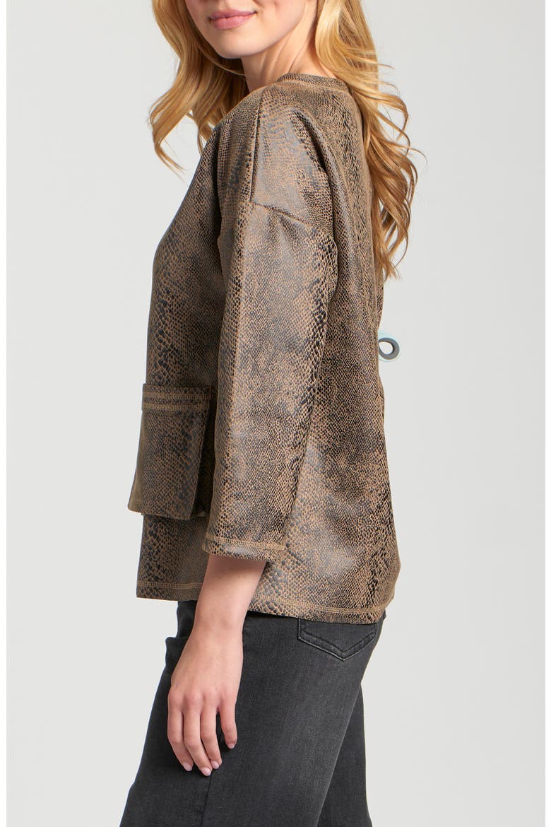 Asymmetric Pullover, Alternate, color, LATTE/ BLACK REPTILE