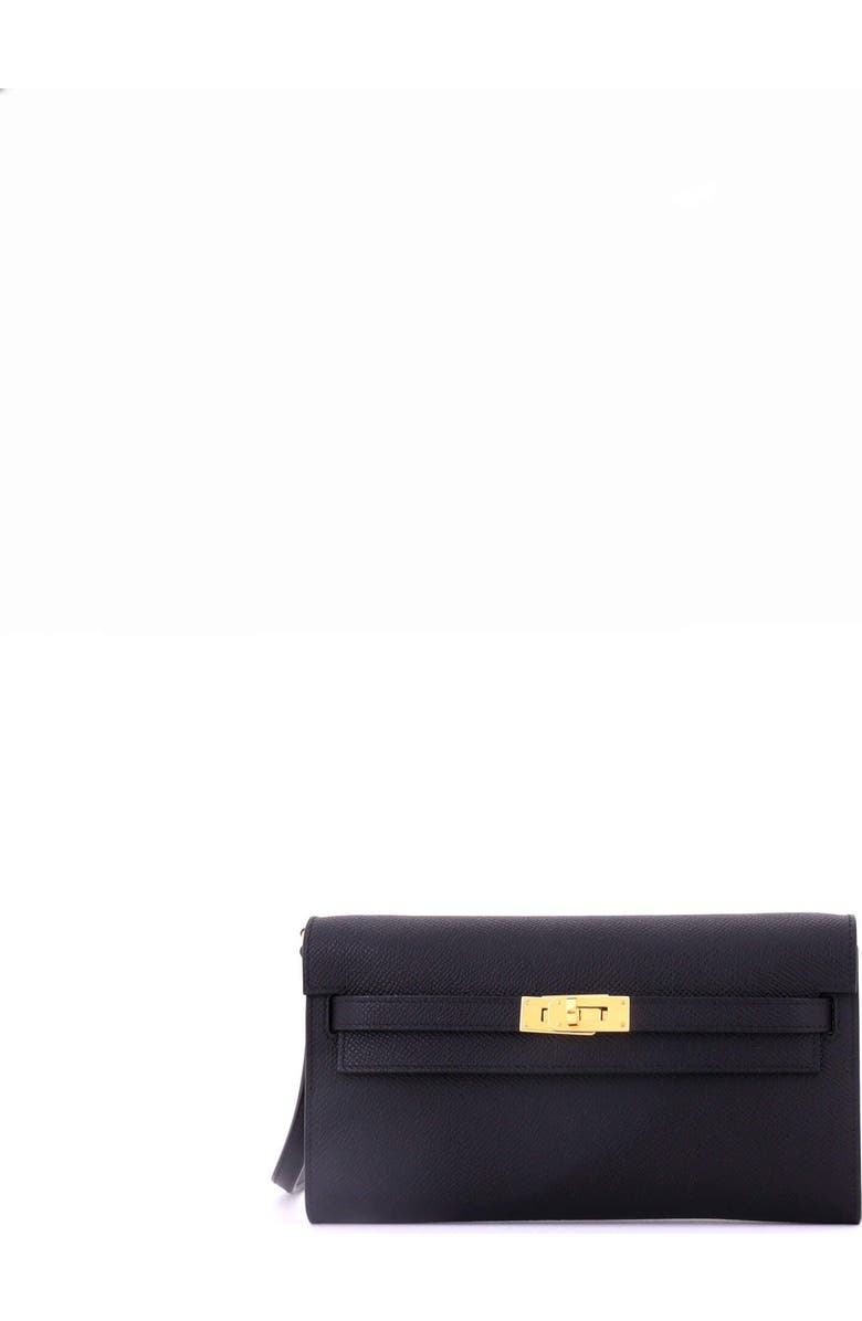 Pre-Owned Hermes Kelly To Go Wallet Epsom, Main, color, Noir