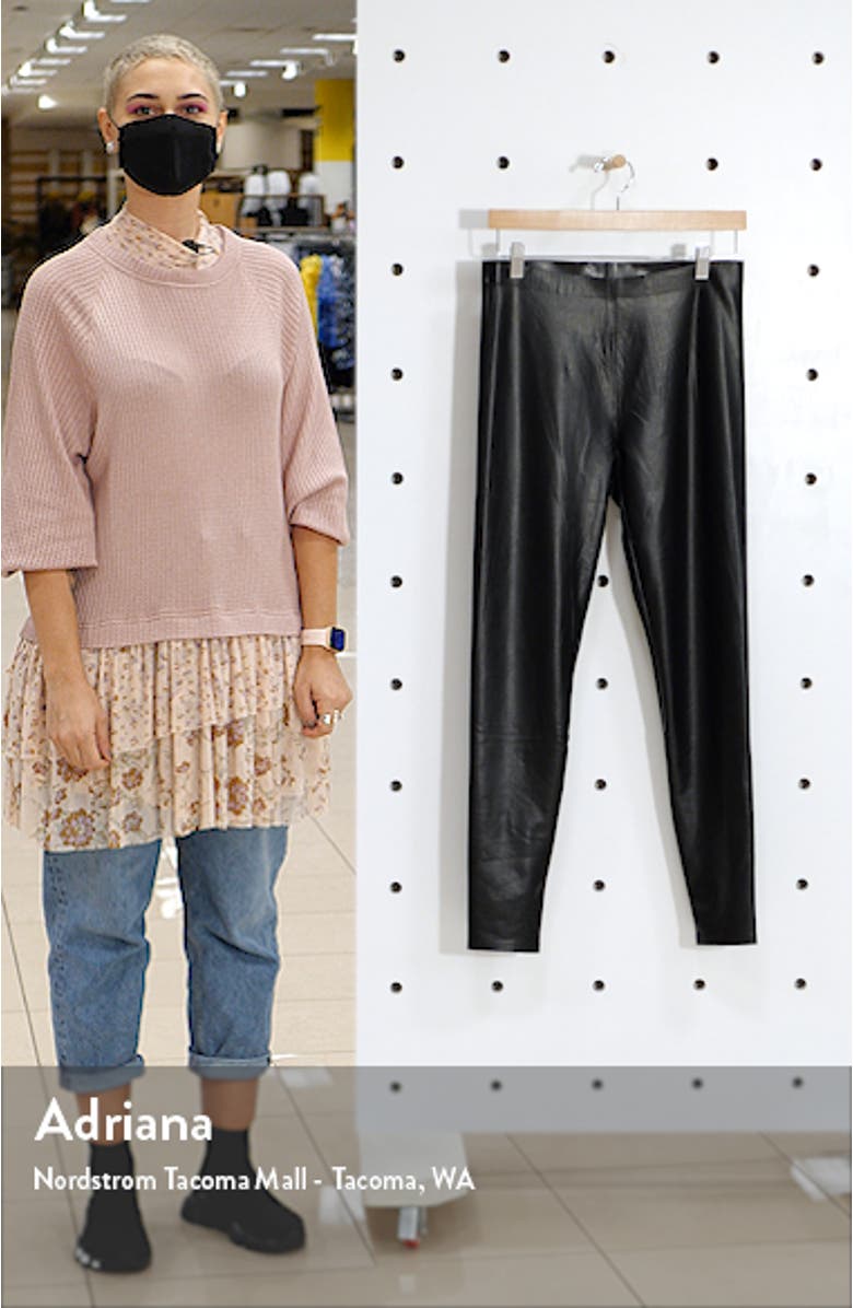 Faux Leather High Waist Leggings, sales video thumbnail