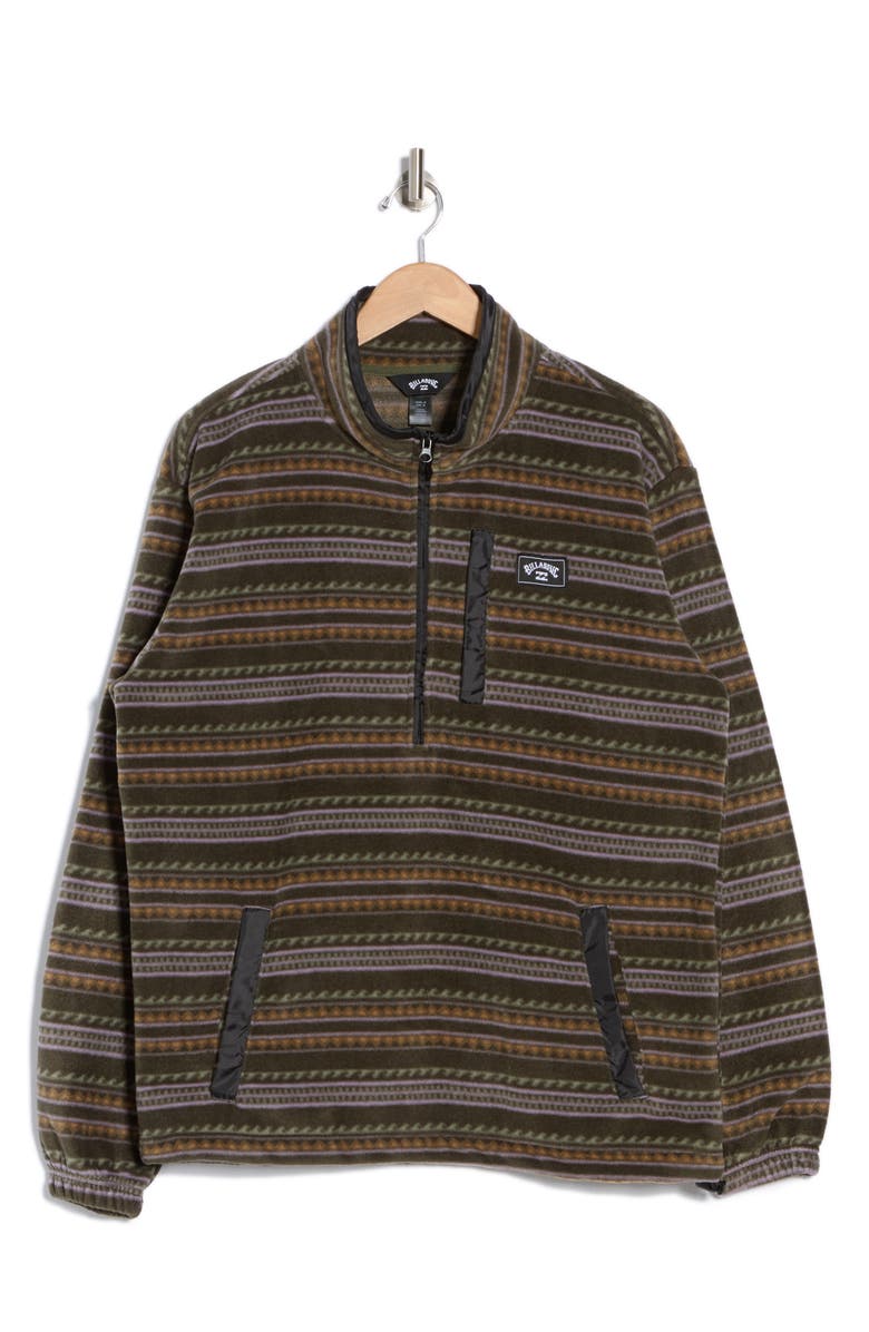 Billabong Drew Quarter Zip Sweater, Alternate, color, Black