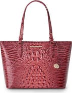 Brahmin Medium Asher Croc Embossed Leather Tote