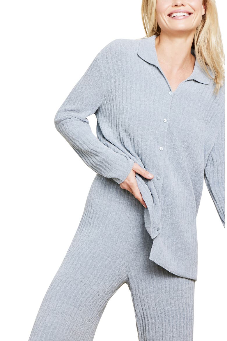 CozyChic® Ultra Lite® Wave Rib Lounge Pants, Alternate, color, MOONBEAM