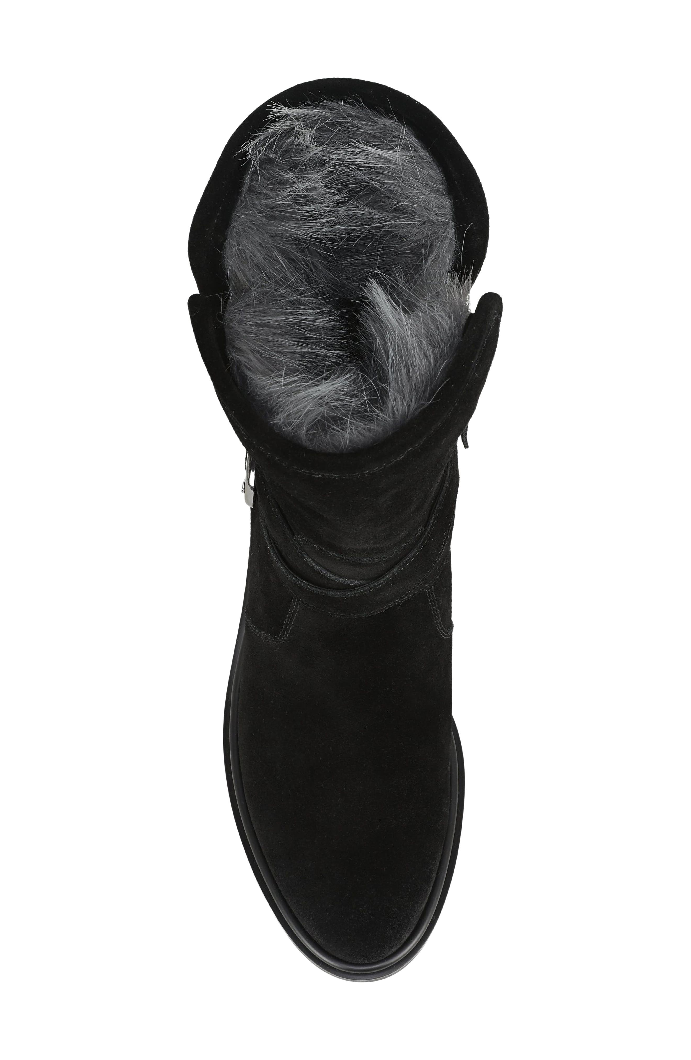 Sophi Boot with Faux Shearling Trim, Alternate, color, BLACK