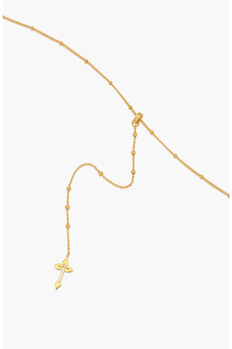 Cross Lariet Necklace In Gold, Alternate, color, Gold