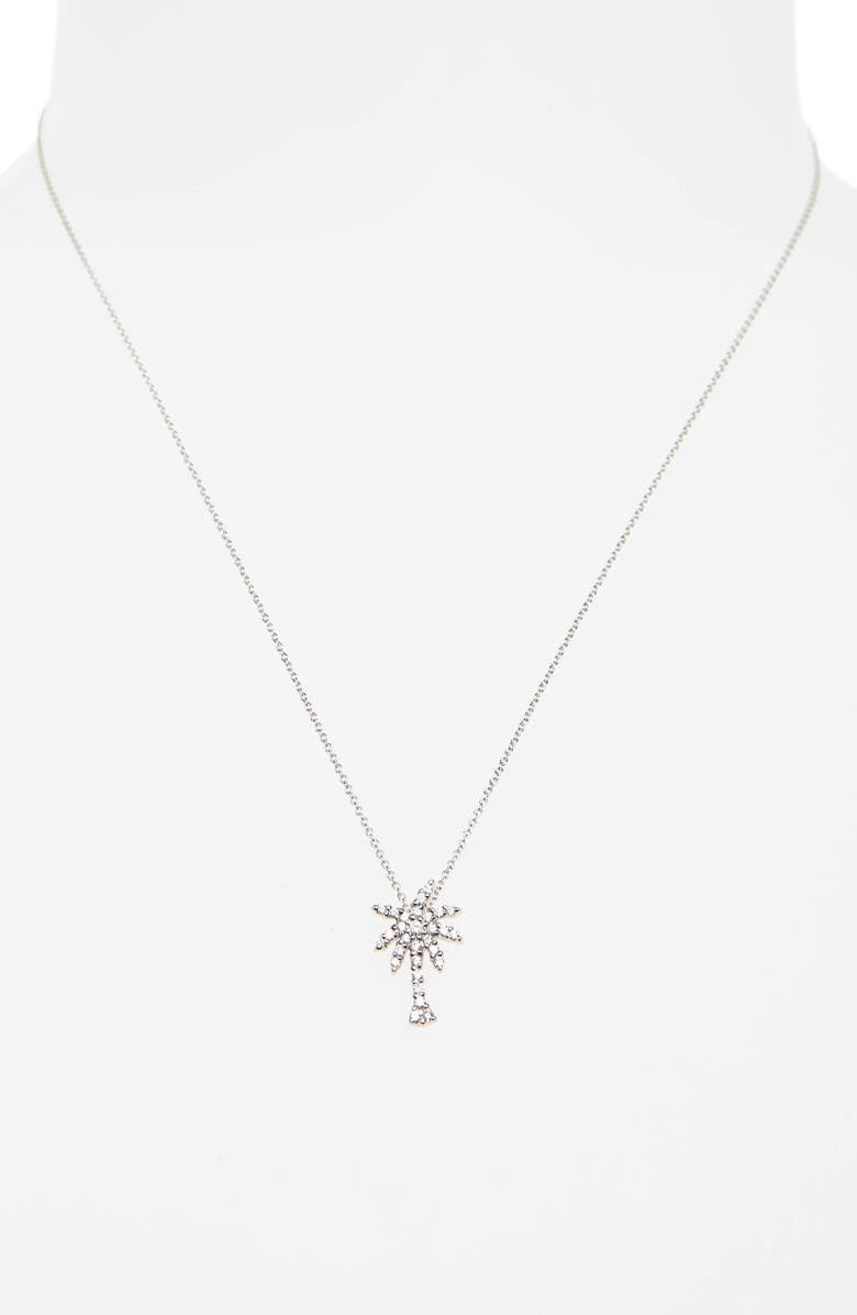 Roberto Coin 'Tiny Treasures' Palm Tree Diamond Pendant, Alternate, color,