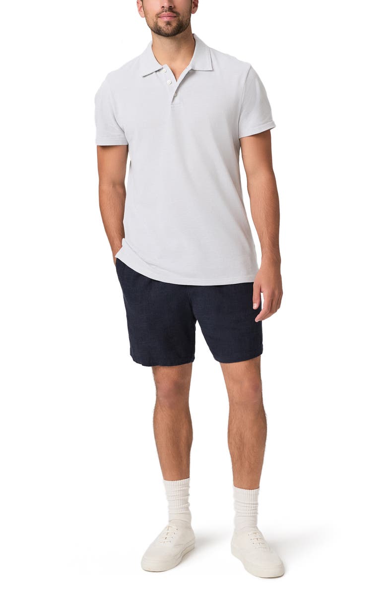 PAIGE Demille Cotton Piqué Polo, Alternate, color, Bristol Blue Combo