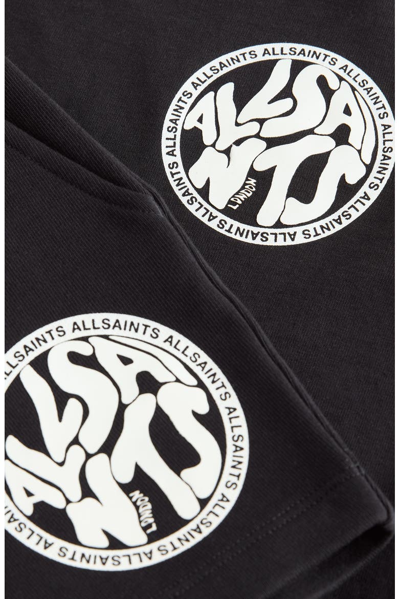 Kids' Distortion Graphic T-Shirt & Shorts Set, Alternate, color, BLACK
