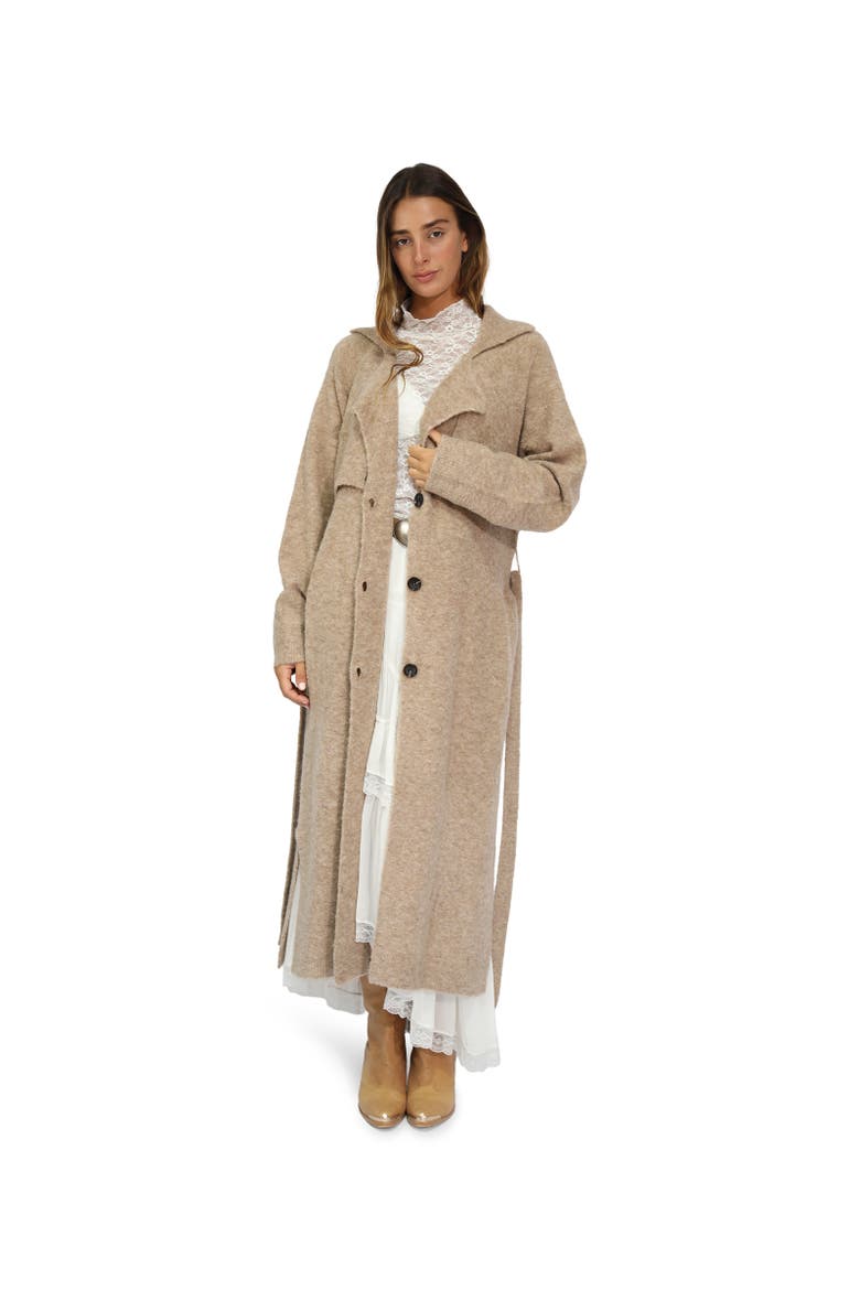 Live in Dream Maxi Trench Cardigan, Main, color, Light Beige