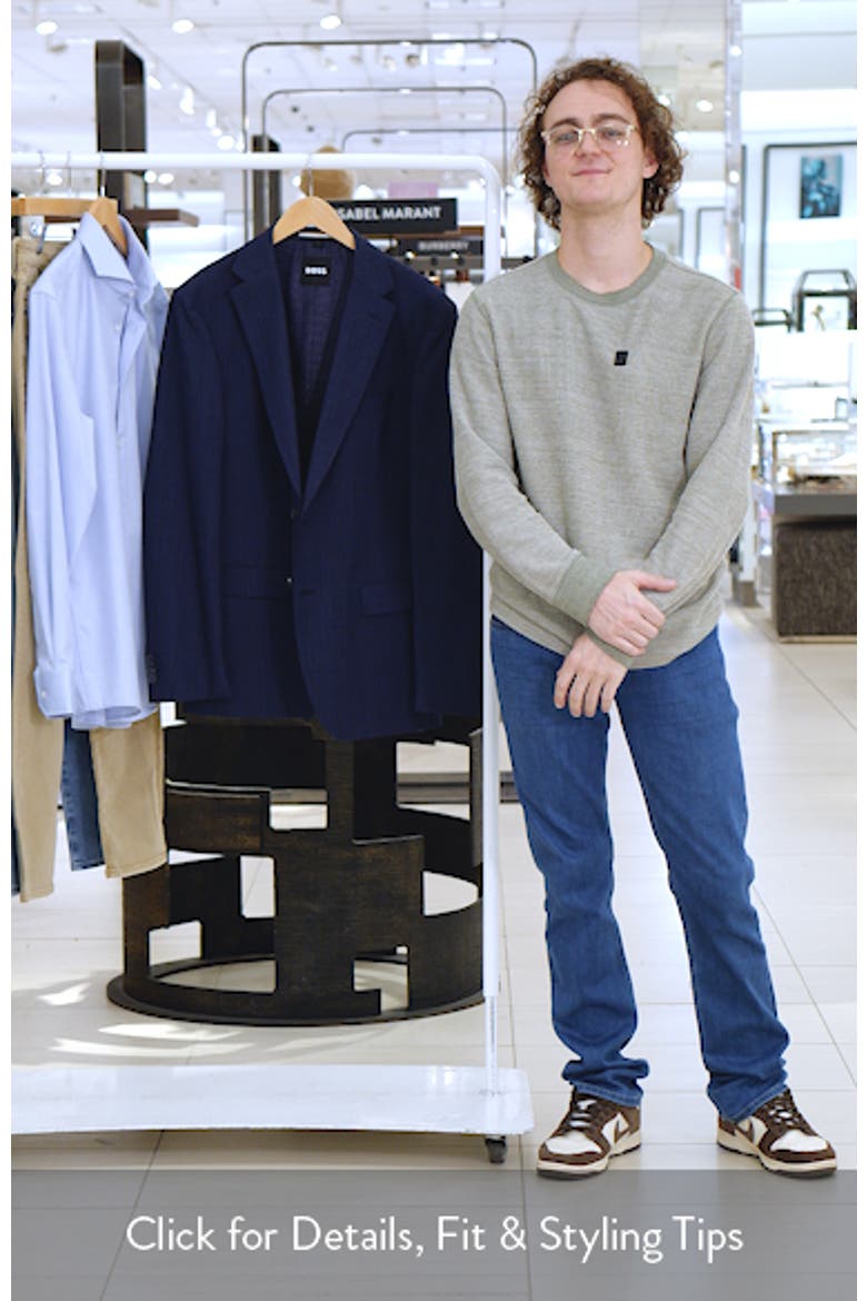 Hutson Slim Fit Navy Mélange Virgin Wool Sport Coat video