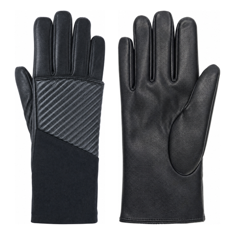 Women's Faux Leather Quilted Fashion Glove