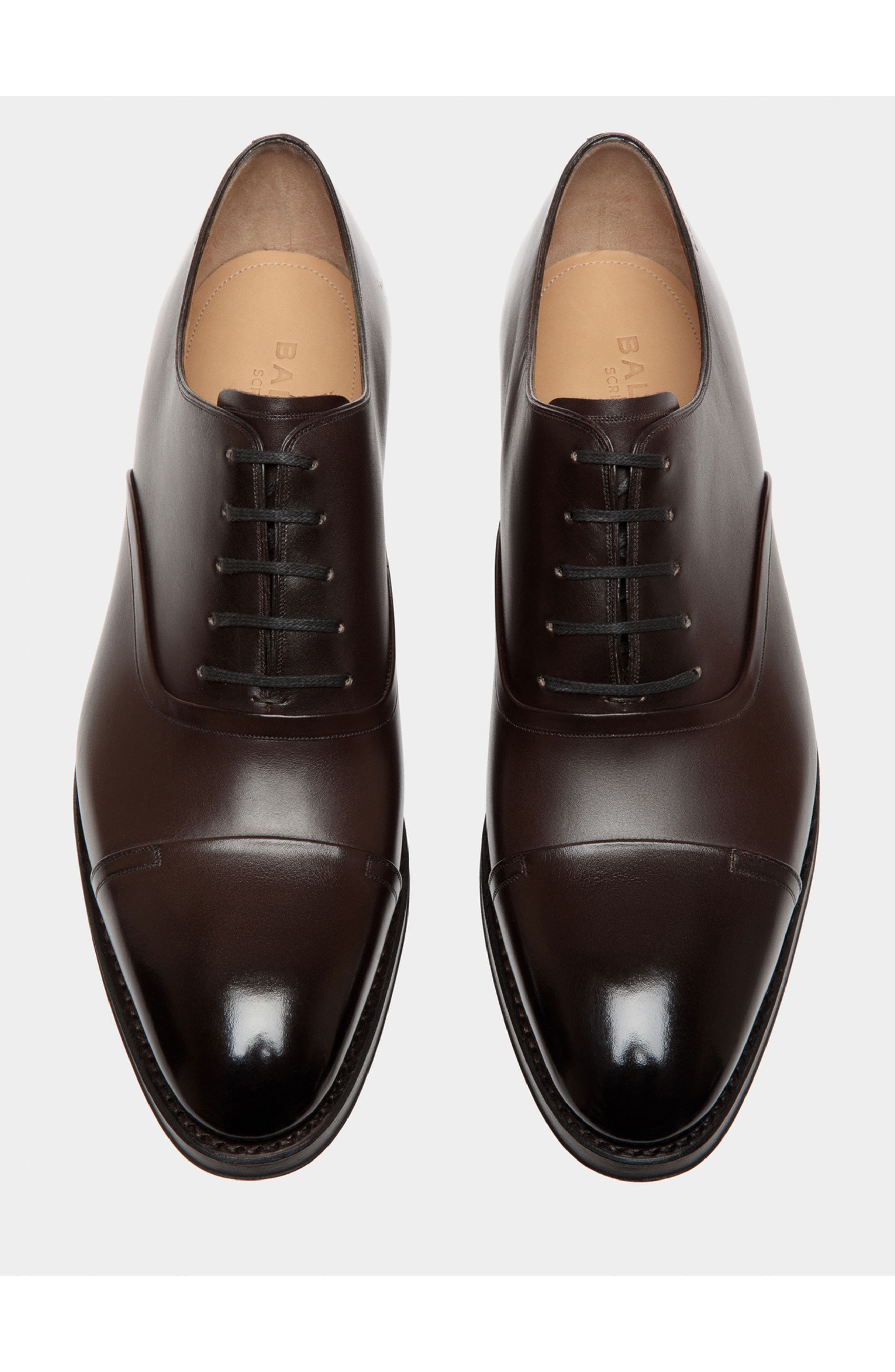 Bally Scribe Oxford in Leather, Alternate, color, Ebano 21
