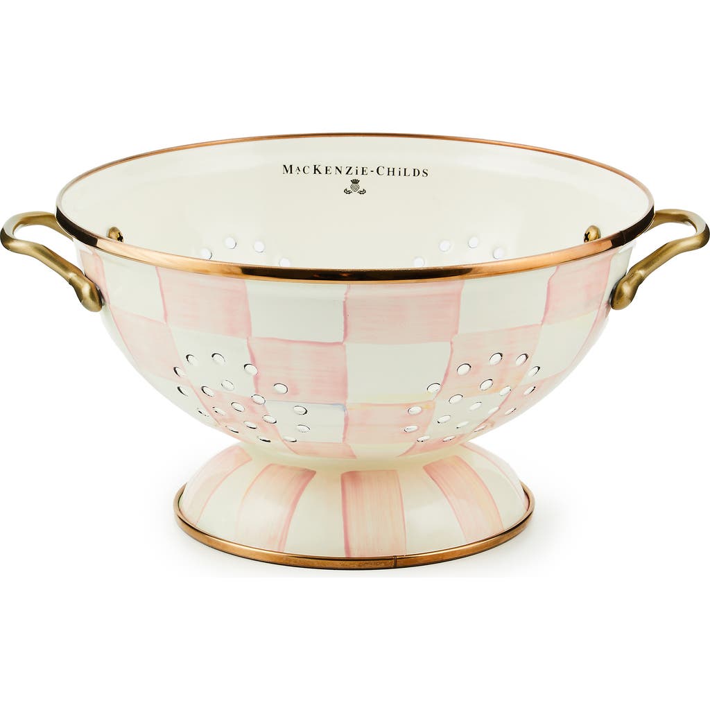 Mackenzie-childs Mackenzie Childs Rosy Check Large Colander