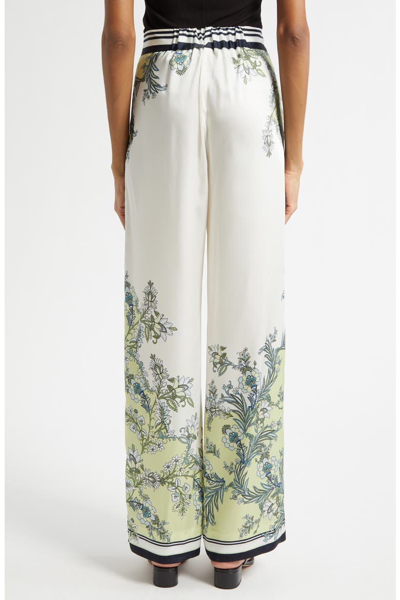 Grigore High Waist Wide Leg Floral Print Pants, Alternate, color, LIGHT PISTACHIO MULTI