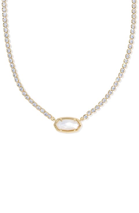 Elisa Pendant Tennis Necklace