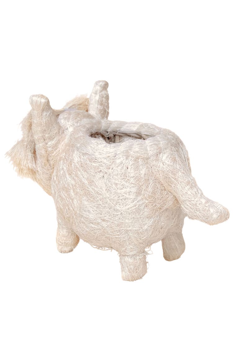 Baby Westie Handwoven Planter, Alternate, color, WHITE