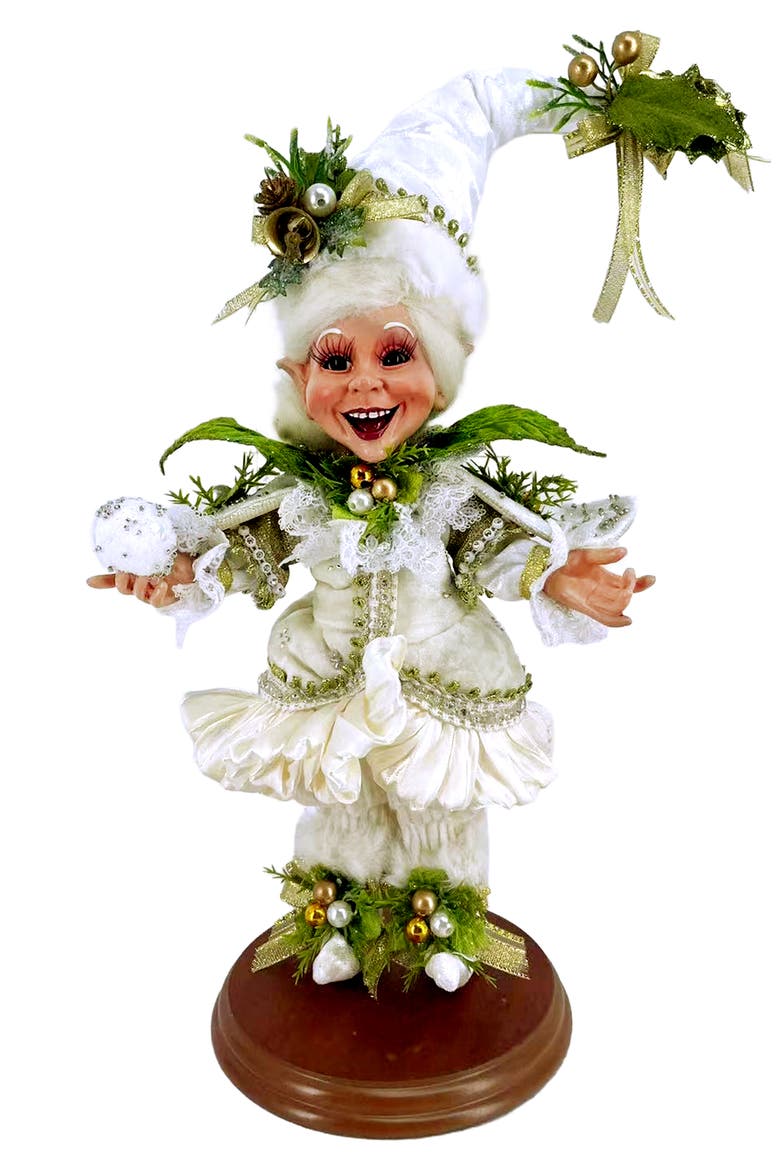 Snow Belle Elf On Base, Small, Main, color, White