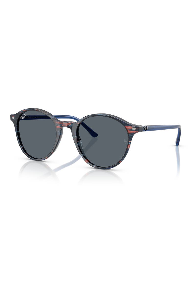 Phantos 53mm Round Sunglasses, Alternate, color, BLUE