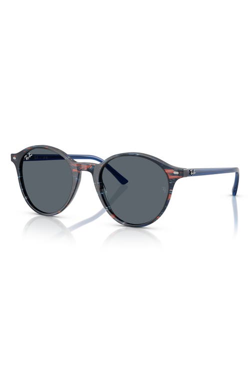 Ray Ban Ray-ban Phantos 53mm Round Sunglasses In Blue