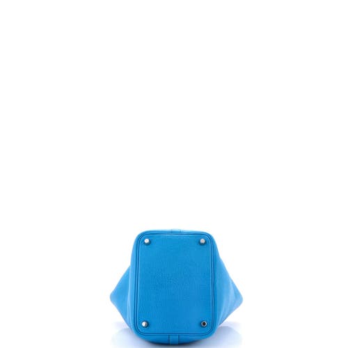 Pre-owned Hermes Hermes Picotin Lock Bag Clemence Pm In Blue